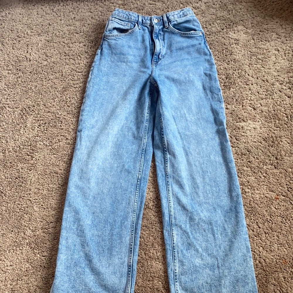 H&M girls wide legs jeans used